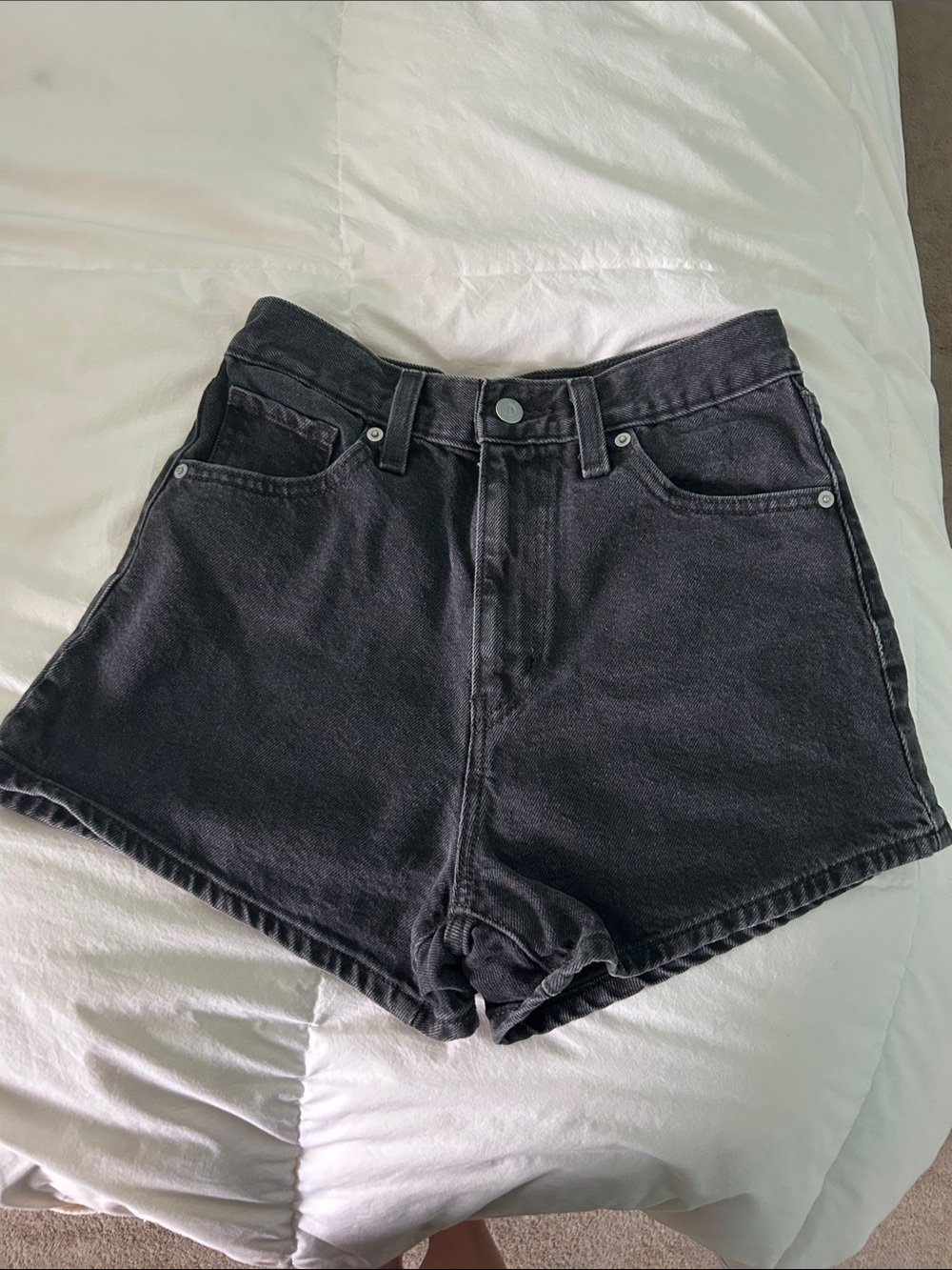 Levi's Black High-Waist Denim Shorts